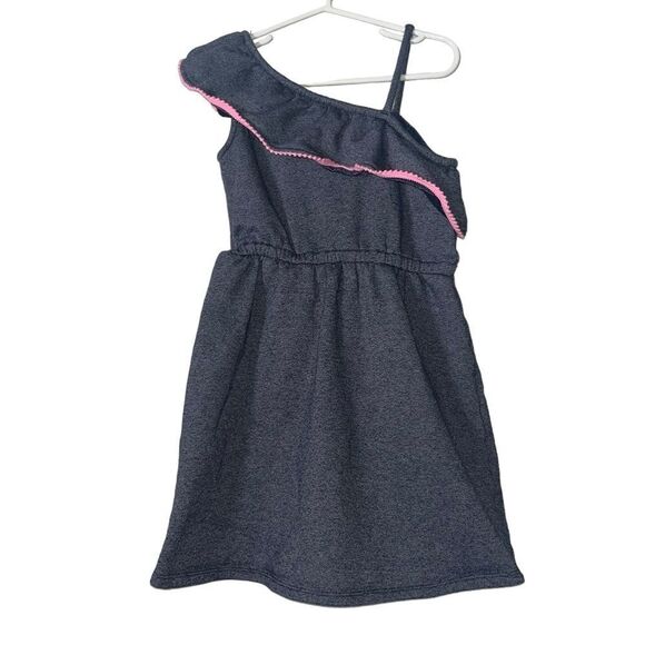 Kid's Janie and Jack Blue & Pink Assymmetrical Dress - Picture 1 of 7